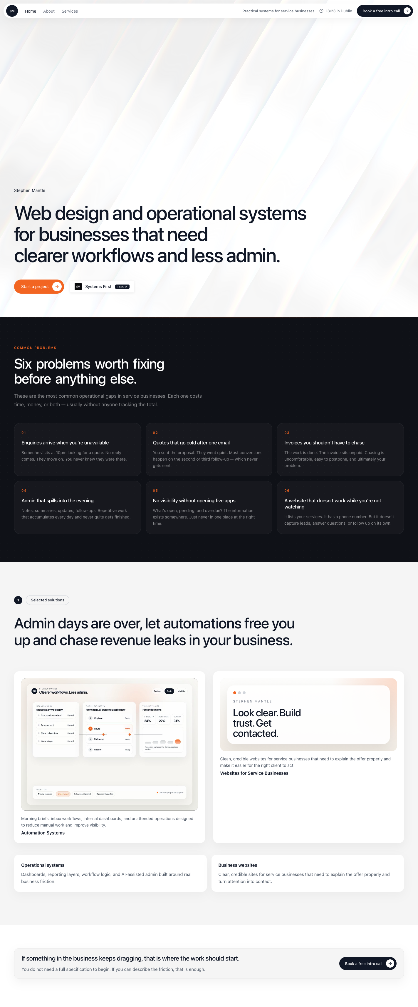 stephenmantle.com — web design and operational systems
